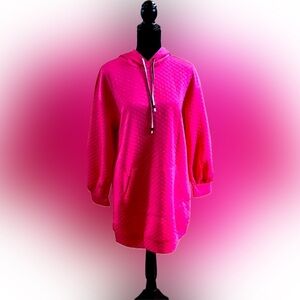 Prettygarden Fuschia Light Hoodie long sweater Small NWT